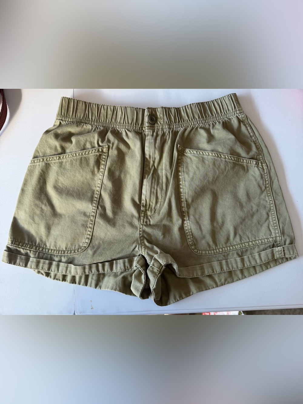 Madewell Olive Green Pull-On Utility Shorts